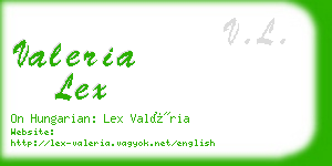 valeria lex business card